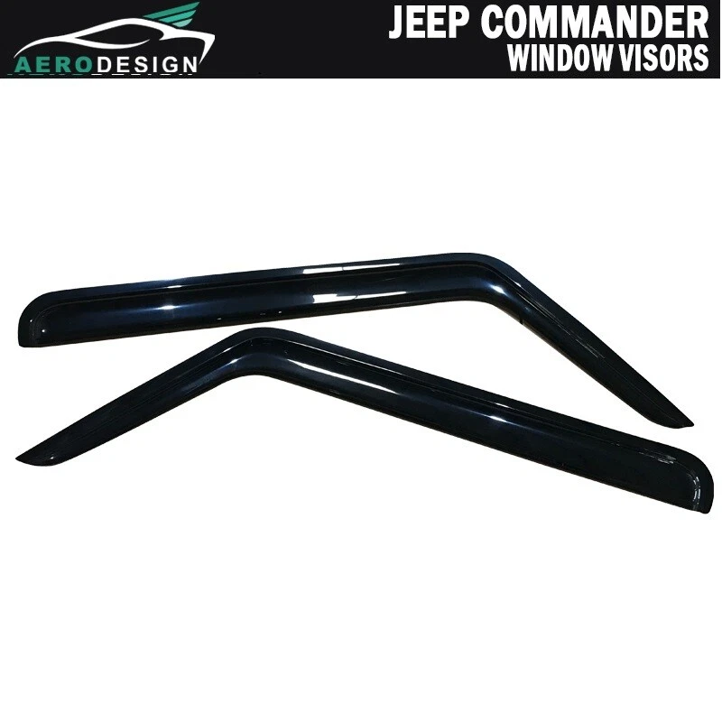 For 06-10 Jeep Commander Slim Window Visor Smoke Shade Sun Deflector Foto 3 de 4