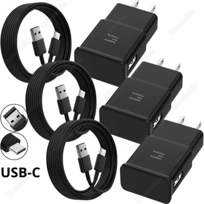 Adapter Fast Charger Type C With Phone Charging Cable For Samsung Galaxy Android