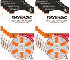 Rayovac Proline Advanced Hearing Aid Batteries  Size 13 60 Pack  13CR-6PROUS