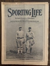 Chief Bender 1916 Sporting Life Magazine Cover Phillies Reds