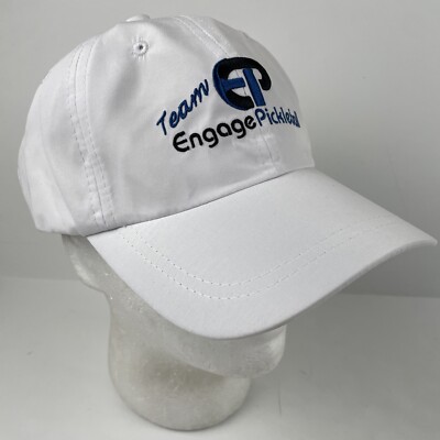 Team Engage Pickleball Hat White Lightweight  Adjustable Embroidered Lettering