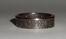 "Sealed" NEVADA US STATE QUARTER handcrafted coin ring or pendant size 4-14