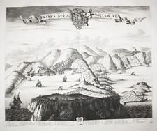 Villefranche-Sur-Mer Alpes-Maritimes France Gravure Engraving Blaeu 1726