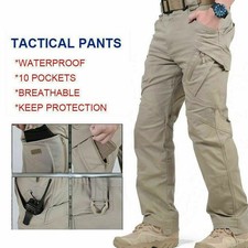 Men's Cargo Combat Tactical Trousers Work Casual Wear Pants Waist 32-46 UK.