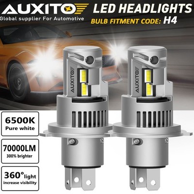 AUXITO 2X 9003 H4 HB2 LED Headlight Kit High-Low Beam 90W 6000K White Q16 Series