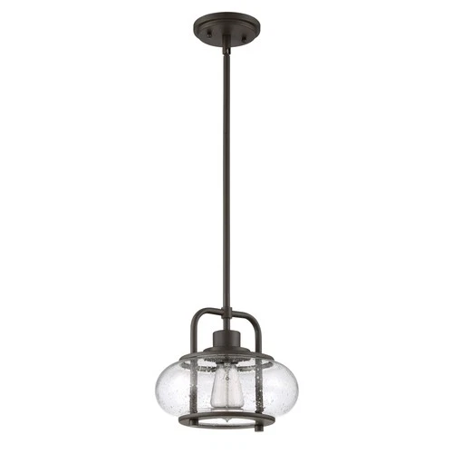 Quoizel TRG1510 Trilogy 1 Light 10"W Mini Pendant - Nickel - Picture 7 of 7