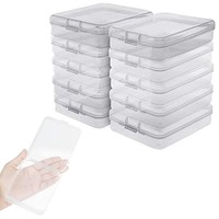 Aufbewahrungsboxen 10Er Set Kunststoff Stapelbar Klarsichtdeckel 30L Transparent