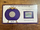 1878 Morgan Silver Dollar Framed with History and U.S. Stamp #523