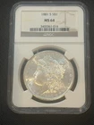 1881-S  MORGAN Silver Dollar, NGC MS-64!