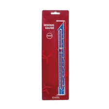 Kearing Blue 7-Inch Sliding Marker Sewing Gauge - Nickel with White Printing... 