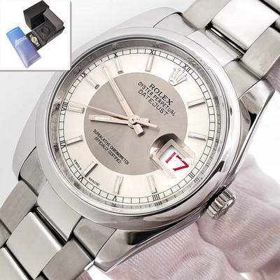 Rolex Datejust Silver Tuxedo Dial 116200 Steel Oyster 36mm Watch