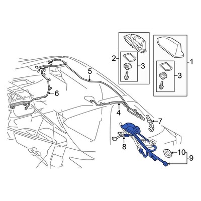 For Toyota Prius Prime 23-24 Toyota Rear Park Assist Camera Wiring Harness