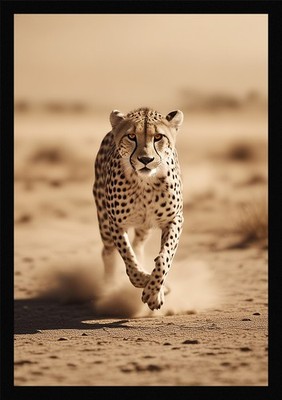 Moderner Gepard gerahmtes Wandbild Poster Leinwanddruck Bild