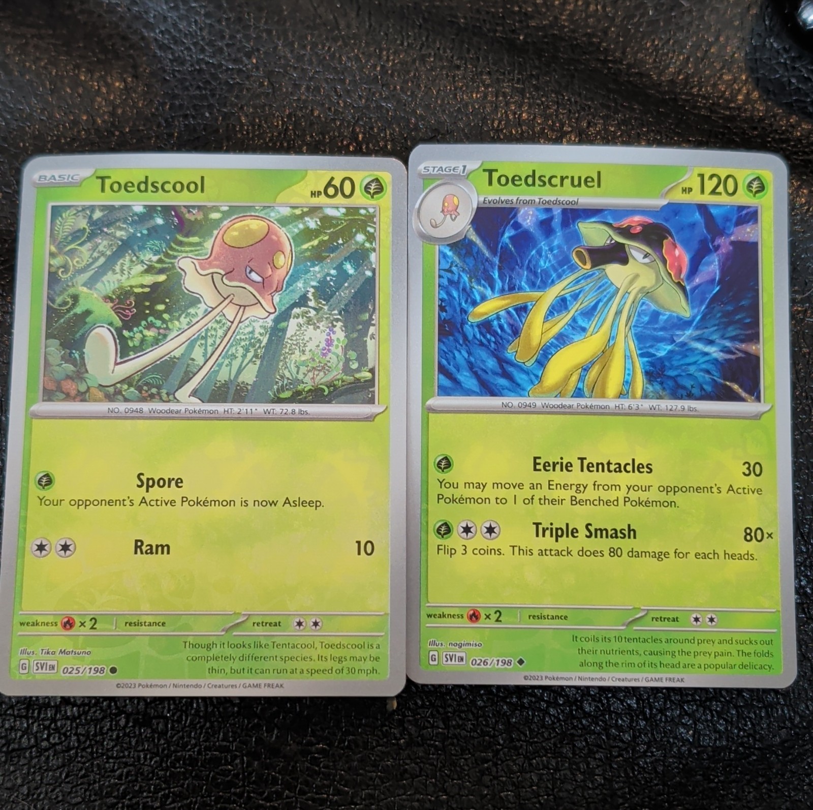 Pokémon Toedscool Toedscruel 025-026/198 Card Lot 2023 English Basic Stage 1