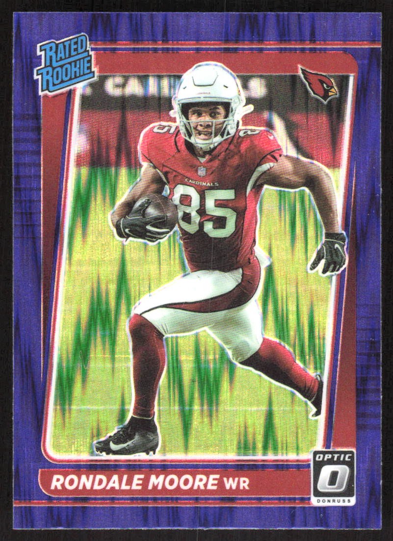 221J 2021 Donruss Optic #217 Rondale Moore Purple Shock