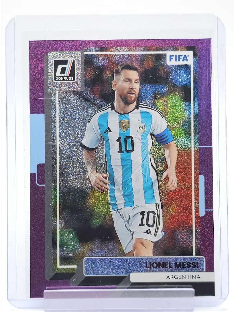 LIONEL MESSI 2022 DONRUSS FIFA SOCCER PURPLE ARGENTINA #10 /99 Q3901