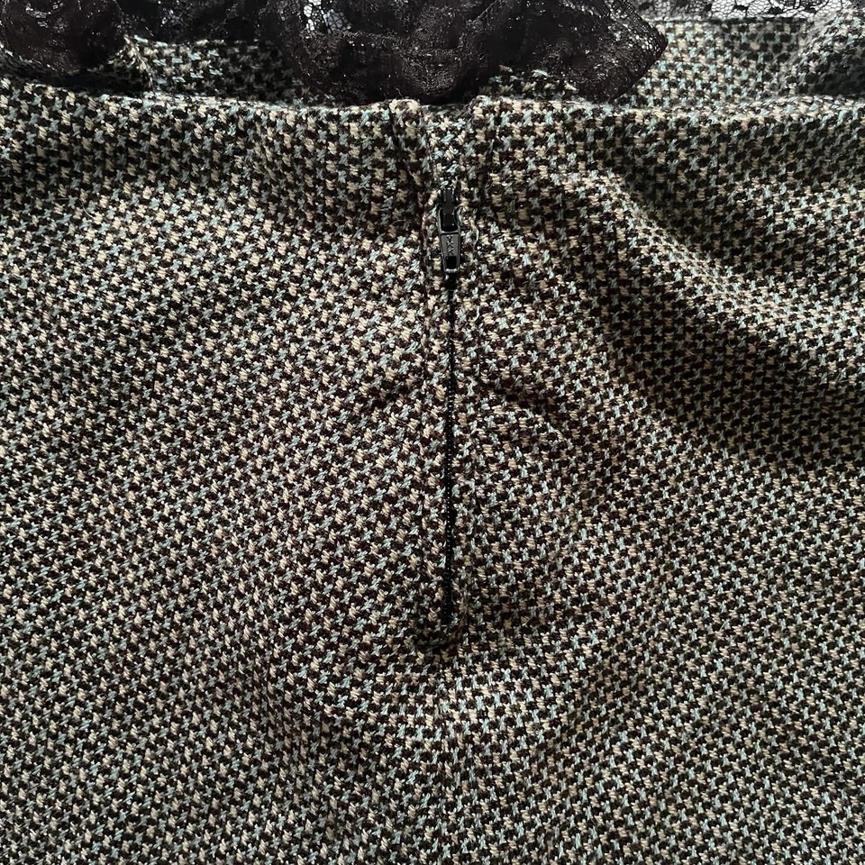 Falda Boho Y2K Studio Y con Volantes Talla Mediana Para Mujer’s Marrón Falda a Cuadros Foto 2 de 4