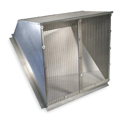 DAYTON 3FKF2 Weatherhood,20In Bl,Galv Steel,24 1/8In 3FKF2