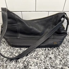 THE SAK BLACK LEATHER PURSE HANDBAG SHOLDER BAG