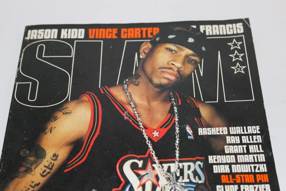 Slam журнал мая 2001 Allen Iverson обложка + плакат NBA винтажный баскетбол выпуск - Изображение 2 из 4
