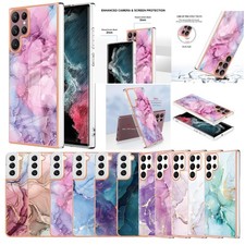 For Samsung Galaxy S26 S25 S24 S23 S22 S21 Ultra Marble Pattern Shockproof Case