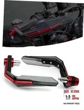 Universal 22mm 7/8  Handlebar Hand Guards Aluminum Handguards Plastic Hand red