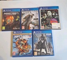 LOT JEUX Vidéo Ps4 Minecraft Just Cause Destiny 