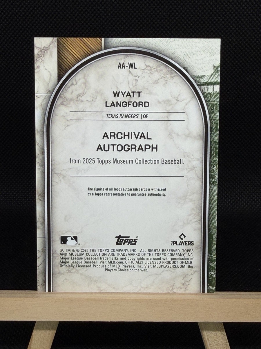 2025 Topps Museum Collection - Archival Autographs Wyatt Langford