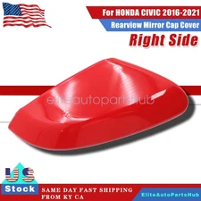 Right Passenger Side Red Rearview Mirror Cap Cover For HONDA CIVIC 2016-2021