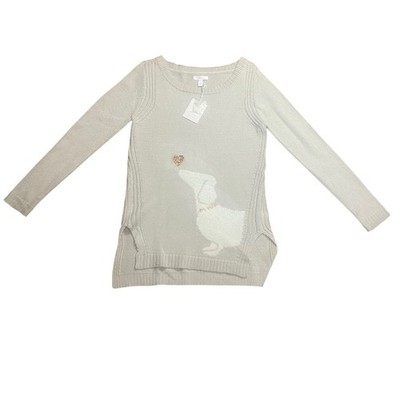 Lauren Conrad Ivory Dog Kiss Sequin Sweater Dress Sz S NWT