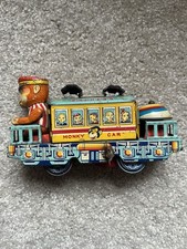 Vintage 1950s Japan Tin Toy Monkey Car Express w/ Key