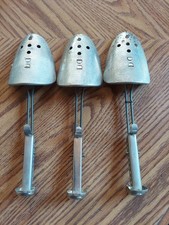 3 Vintage EKCO Hammered Metal Adjustable Shoe Tree Shaper BOOT Stretcher