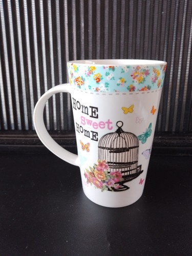 Maxwell Williams Tall Coffee/Tea Mug "Follow Your Dreams" Birdcage Design (9)