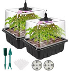 2pc Set Seed Starter Tray with Grow Light, Seed Starting Trays Kits