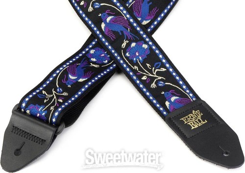 Ernie Ball Classic Jacquard Guitar Strap - Purple Pleasant Pheasant - Picture 8 of 10