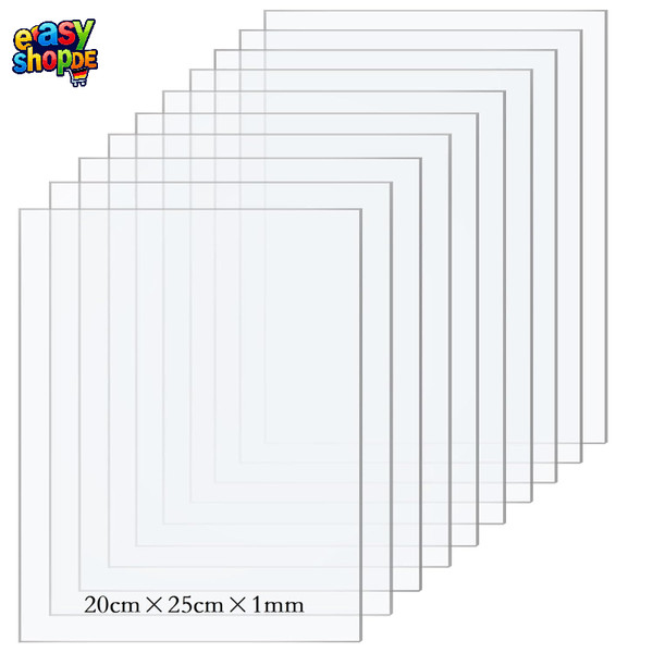 Acrylglas Platte 10Er Set 20X25Cm 1Mm Transparent FüR Fotorahmen Malerei-image