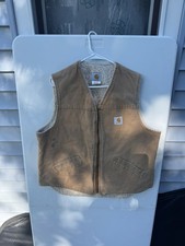 Vintage Carhartt Sherpa-Lined Duck Vest Made in USA Men s XL Tall
