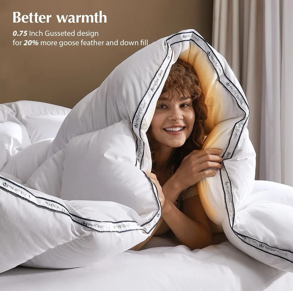 Edredones de fibra de plumón de ganso Pacific Coast King edredón de inserción extra mullido Foto 2 de 4