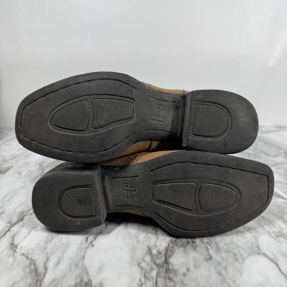 Justin 2669Y Punchy Rosa Puntera Cuadrada Western Botas Vaqueras Juveniles Talla 3D Foto 2 de 4