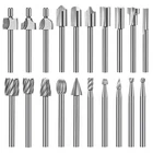 20Pcs HSS Router Carbide Engraving Bits for Dremel Router Bit Set 1/8 Inch(3mm..