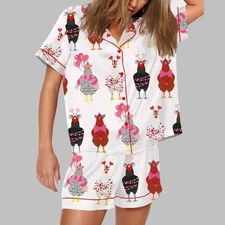 Chicken Valentine Pajama Set