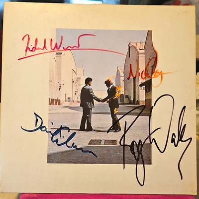 Autographed Cover Pink Floyd Wish You Were Here 1975 12'' Vinyl LP Stereo
