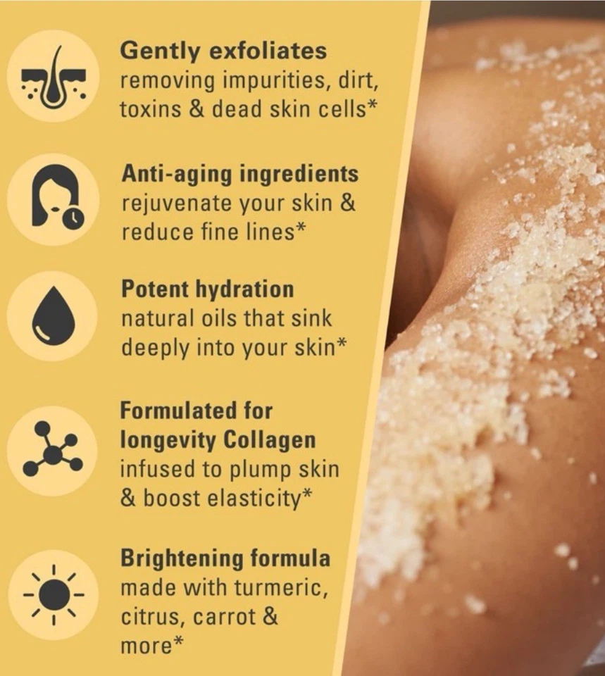 Turmeric Collagen SHEA Butter Niacinamide Brighten Tone Exfoliate - Lot Of 2 Spa - Image 2 of 4