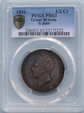 1826 George IV Proof ½ Half Crown