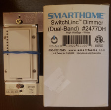 INSTEON Model 2477DH Dimmer (White) 20 amps With Quick Guide used (SCE 30y73)