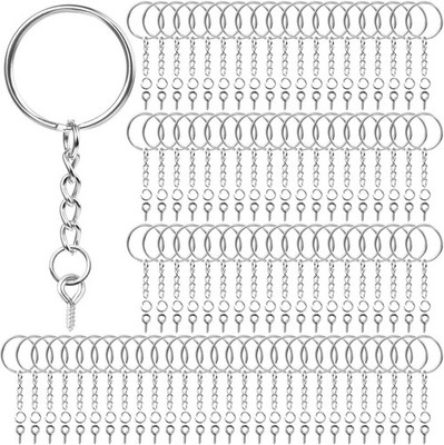 Keychain Rings for Crafts, Flasoo 360Pcs Keychains for Resin Include Key Rings