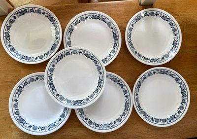Set of 7 Corelle Old Town Blue Onion 6.75'' Appetizer Bread Dessert Plates