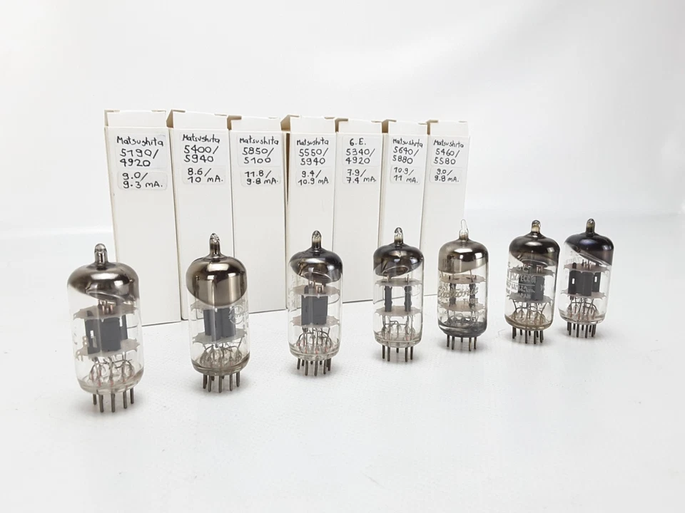 LOTE DE 6 TUBOS DE VÁCUO MATSUSHITA ECC81/12AT7 - Imagem 3 de 4