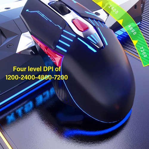 Rgb Gaming Mouse Wired Silent 7200 Dpi Optical Gamer Mice With Programmable HEN - Picture 15 of 24