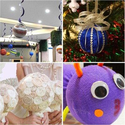 Foam 8 inch DIY Smooth White Kinder Christmas  Polystyrene Styrofoam For Crafts